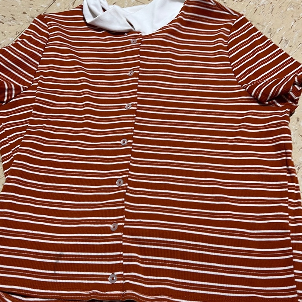 Cropped button up with collar